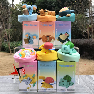 名创优品手办正版精灵宝可梦皮卡丘基拉祈伊布卡比兽摆件玩具公仔