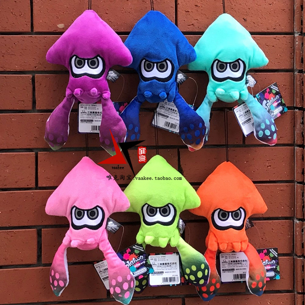 喷射战士2游戏乌贼毛绒公仔Splatoon喷射美少女Squid娃娃吊饰周边