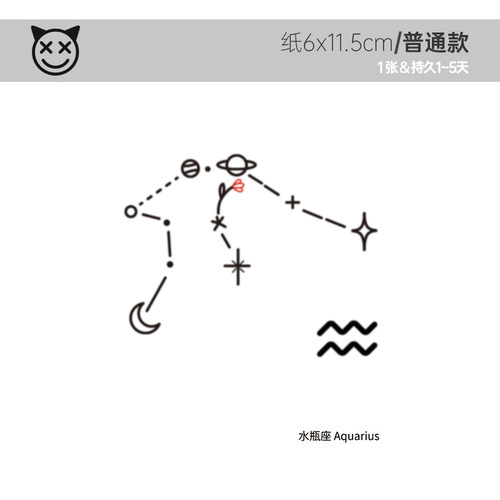 喜纹乐见水瓶座aquarius简约