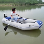 充气船橡皮艇加厚下网路亚钓渔船折叠皮划艇耐磨漂流船硬底冲锋舟