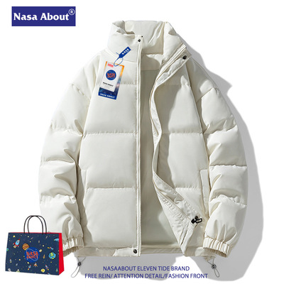 NASA立领羽绒棉服男女款新款冬季加厚保暖潮流休闲情侣面包服