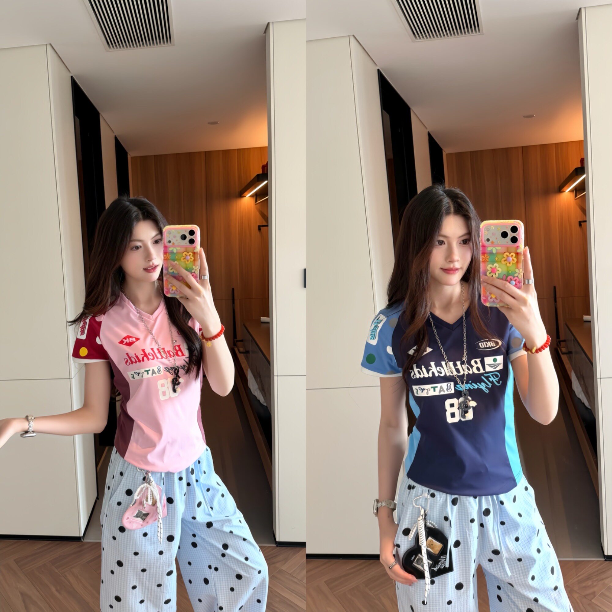 AMER 美式复古运动v领速干球衣羽毛球服女夏季正肩T恤
