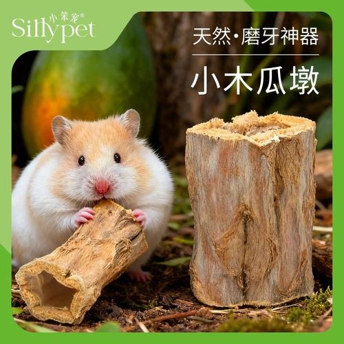 【一只笨鼠】仓鼠金丝熊兔子荷兰猪磨牙健齿木瓜树墩