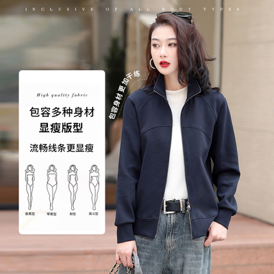 高级感休闲立领外套拉链开衫卫衣