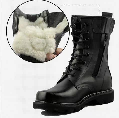 Boots militaires en Première couche de cuir - Ref 1397889 Image 3