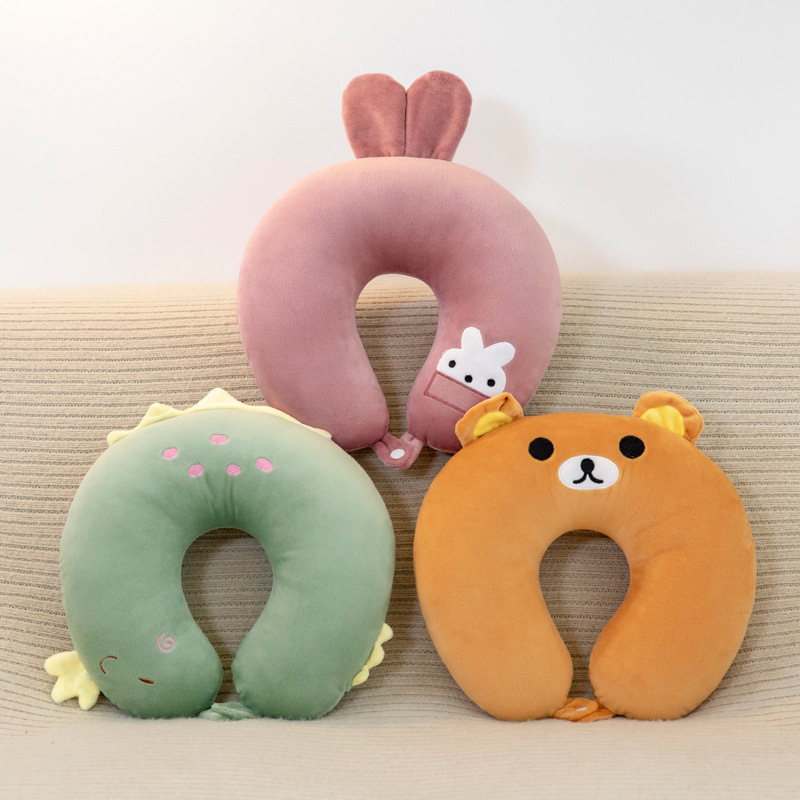 U型枕卡通u形枕头办公护颈椎枕旅行脖枕印刷logo便携开车午睡靠枕