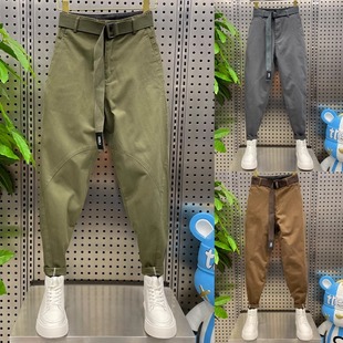 裤 百搭小脚痞帅哈伦老爹裤 男春秋新款 男士 宽松休闲裤 潮流简约工装