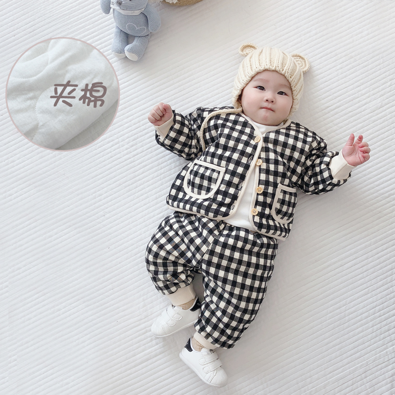 宝宝冬装棉服套装一岁女男棉衣小童加厚冬季婴儿衣服洋气9六个月6