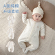 新生儿宝宝纯棉连体衣春秋季 内穿打底哈衣爬服早春家居服婴儿睡衣