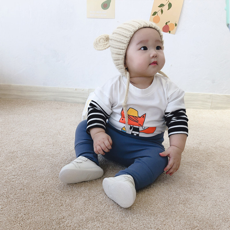 宝宝长袖t恤纯棉男童婴儿童春秋薄款小童打底衫春装上衣1-2-3-4岁