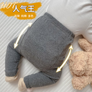 婴儿大pp裤春装男童女宝宝裤子春秋纯棉高腰护肚大屁屁裤外穿春季