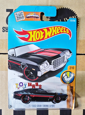 Hot Wheels风火轮C4982合金车1:64模型72 FORD GRAN TORINO SPORT