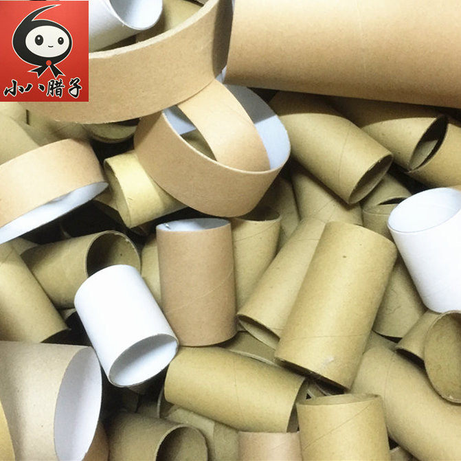 创意diy低结构材料纸管子 纸芯筒幼儿园绘画涂鸦益智搭建垒高手工