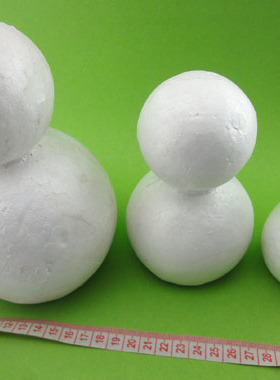 泡沫球保利龙DIY创意材料雪孩子3只熊不倒娃娃彩绘黏贴幼儿园手工