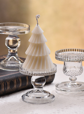 欧式透明玻璃烛台摆件婚宴情人节