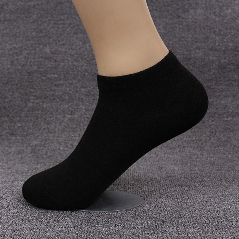 10双棉袜子黑色短袜女低帮短筒春秋季工作通勤休闲纯色军训百搭袜
