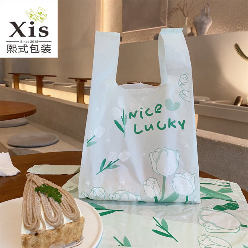 郁金香加厚塑料袋外卖打包袋定制