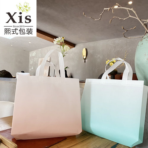 渐变无纺布服装手提袋子加印logo