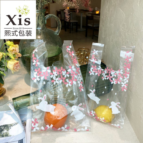 透明塑料袋甜品手提袋外卖打包袋