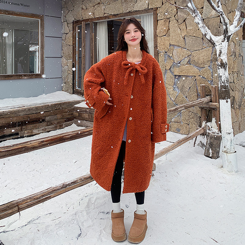 现货2025冬季加厚圈圈毛呢大衣858-P215-K328,女装毛呢外套,2C007