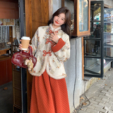 现货数据好新中式加绒套装880-上衣P175-K258套P235-K358，女装套装/套裙，2C007