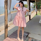 现货娃娃领两色衬衫裙752-P115-K168，女装连衣裙，2C007