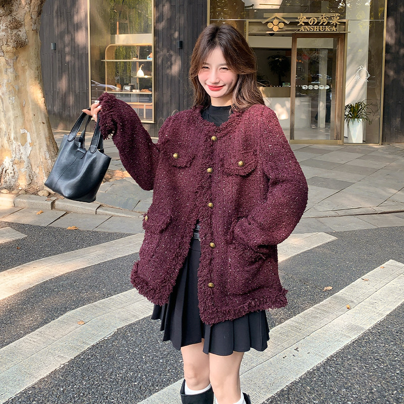 现货2025冬季新款小香风夹棉外套823-P175-K258,女装短外套,2C007