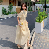 现货有买家秀新中式盘扣改良旗袍连衣裙女2360-P115-K168，女装连衣裙，2C007