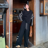 大货2026春季设计感蝴蝶结卫衣两件套808-P165-K248，女装套装/套裙，2C007