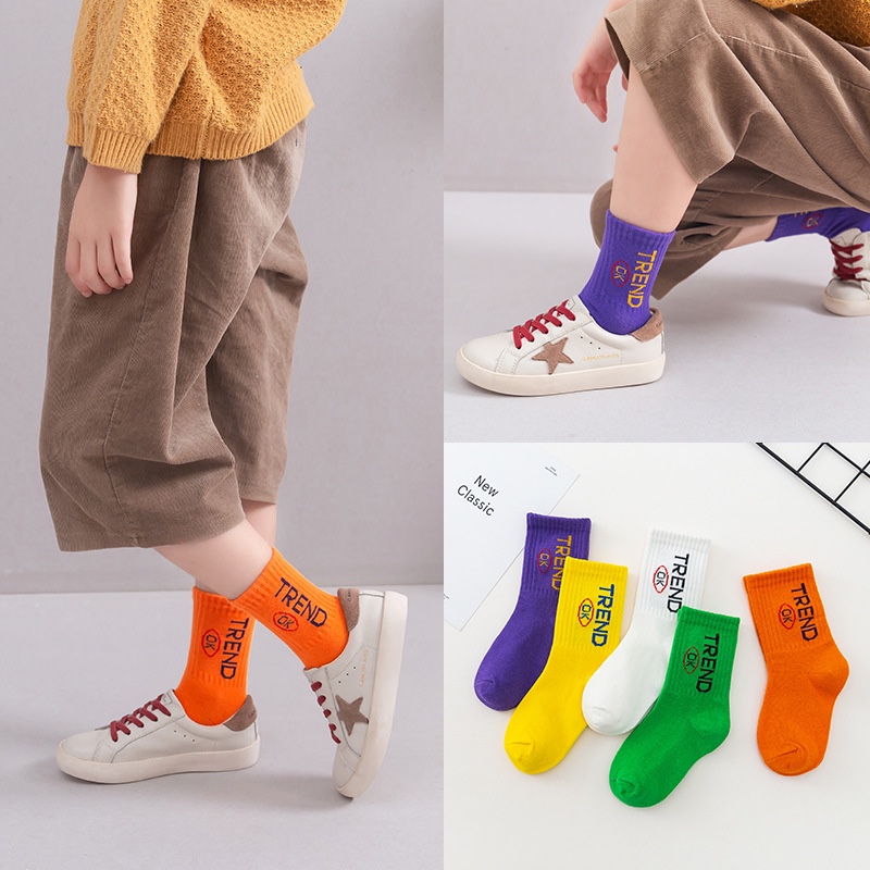潮袜春秋纯棉街舞运动风儿童袜子