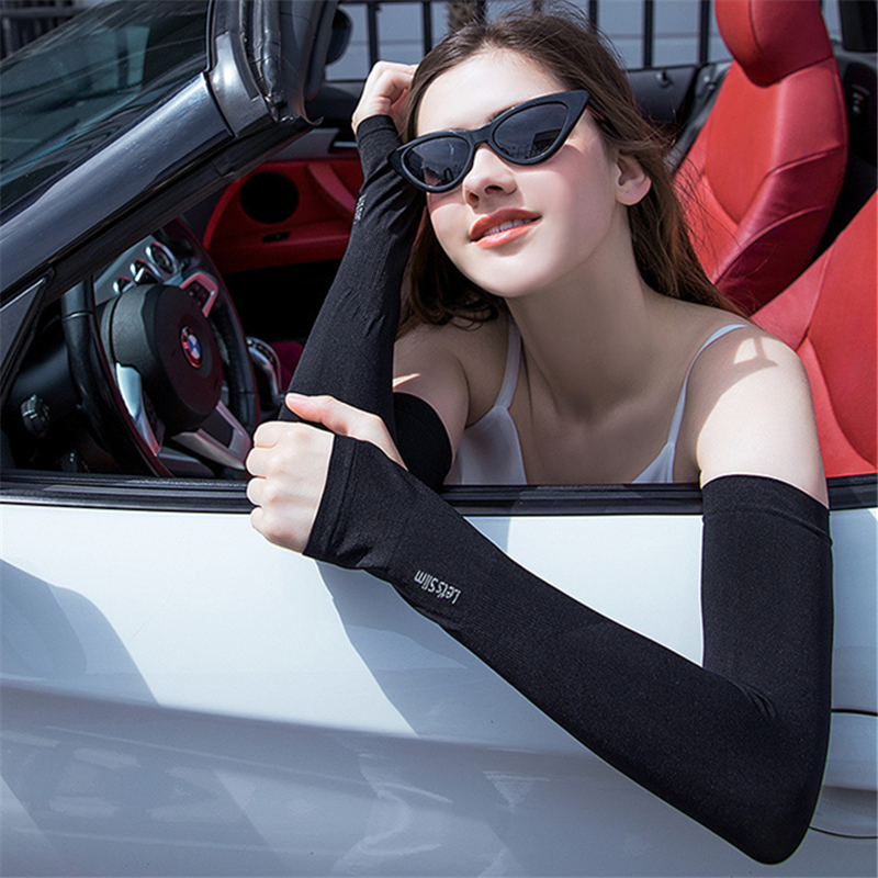 letsslim夏季冰丝防晒袖套3装装