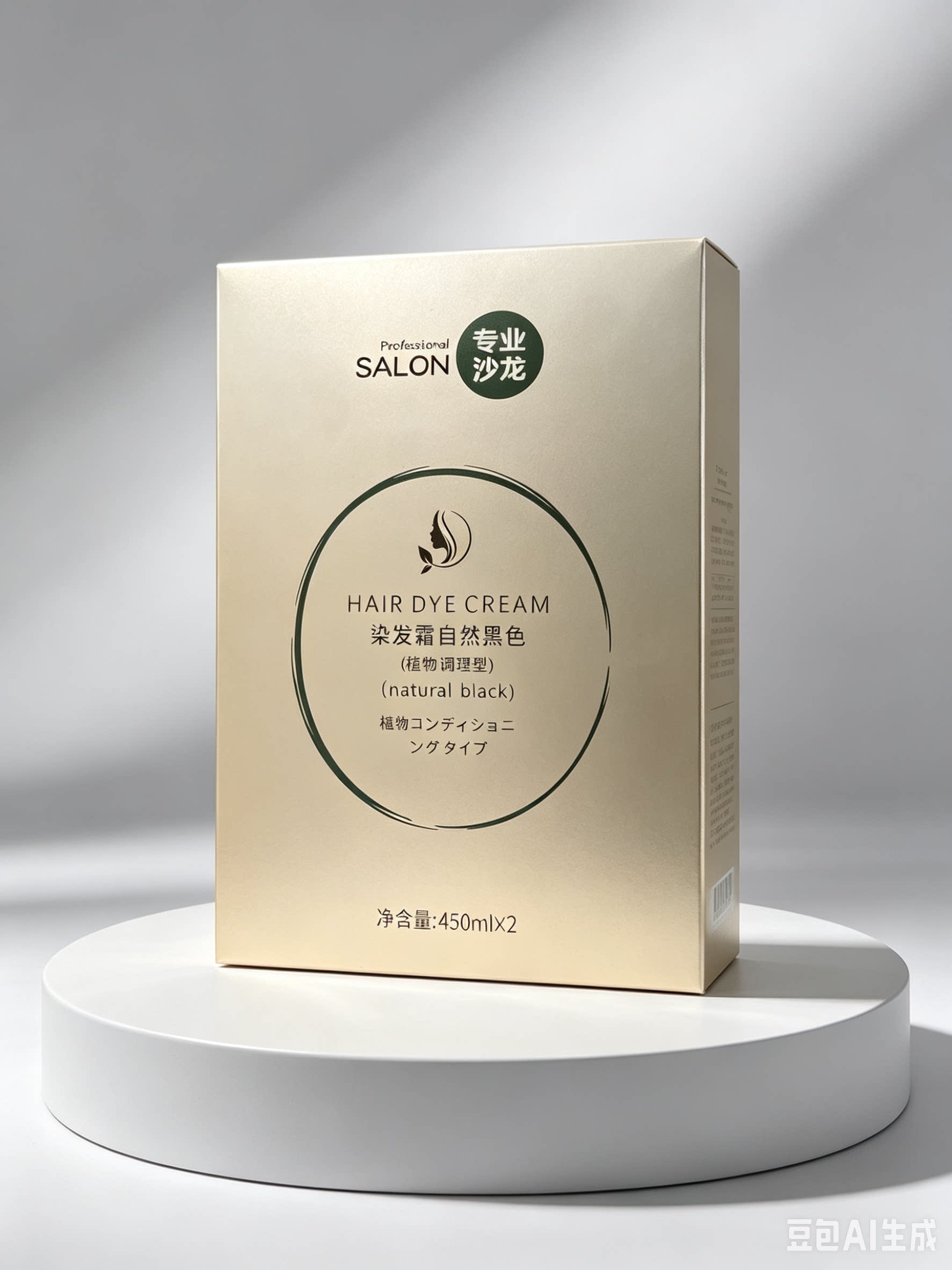 美澄秀色独艳染发膏自然黑色清水配方温和焗油不沾头皮衣领植物