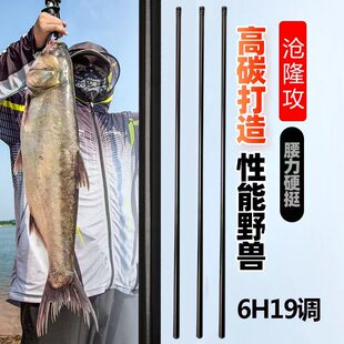 黑棍鱼竿6H19调轻量级大物高碳鱼竿