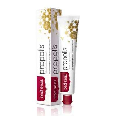 新西兰进口红印蜂胶牙膏不含氟