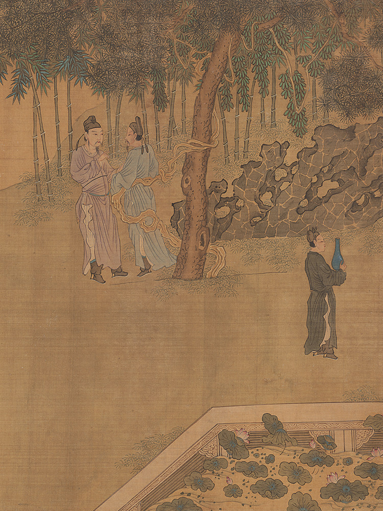 高清复刻南宋刘松年十八学士登瀛图国画工笔人物长卷艺术微装饰画