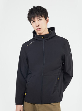 探路者软壳衣男22秋冬户外防风摇粒绒保暖透气外套TAEECK91943