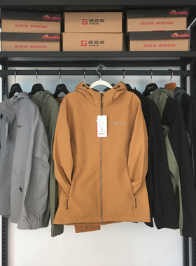 探路者软壳外套秋冬户外防风防水保暖加绒冲锋外套男TAEECL91899