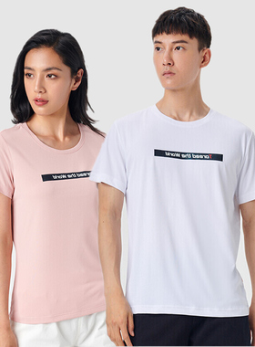 探路者户外速干短袖男女春夏舒适透气圆领印花T恤TAJH81737/82736