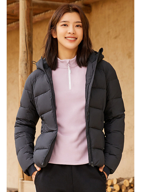 探路者羽绒服女21秋冬户外防风保暖透气亲肤鸭绒外套TADJ92722