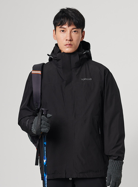 探路者冲锋衣男女GORE-TEX防水两件套绒冲锋衣TAWI91029/92030