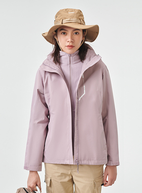 探路者冲锋衣男女22秋冬户外防风加绒保暖外套TAWWAK91201/92202