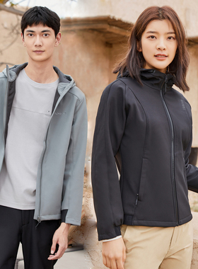 探路者软壳衣2021秋冬新款户外防泼水保暖外套TAEJ91199/92734