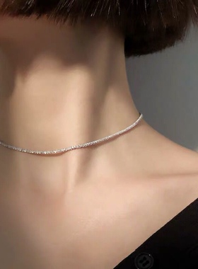 小众设计满天星项链颈链女韩版短款纯银锁骨网红简约气质个性学生
