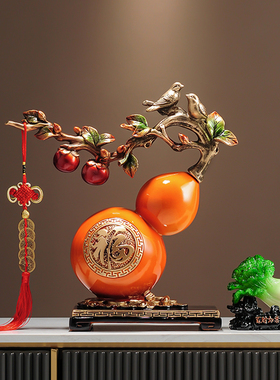 玄关客厅电视柜博古架福气满满