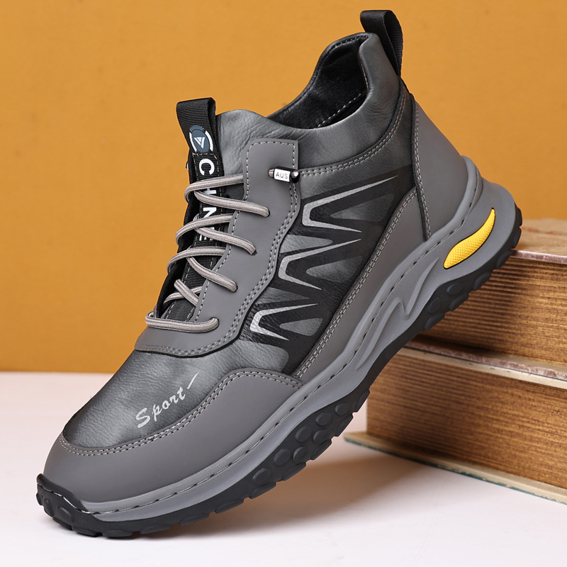 承发男鞋冬季新款运动休闲鞋男士加绒保暖棉鞋高帮雪地靴