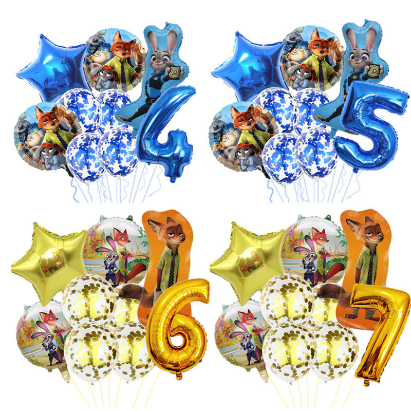 疯狂动物城主题生日节日派对装饰气球朱迪尼克铝膜数字气球套装,节庆用品/礼品,气球,淘宝优惠券,粉丝福利购,淘宝优惠卷