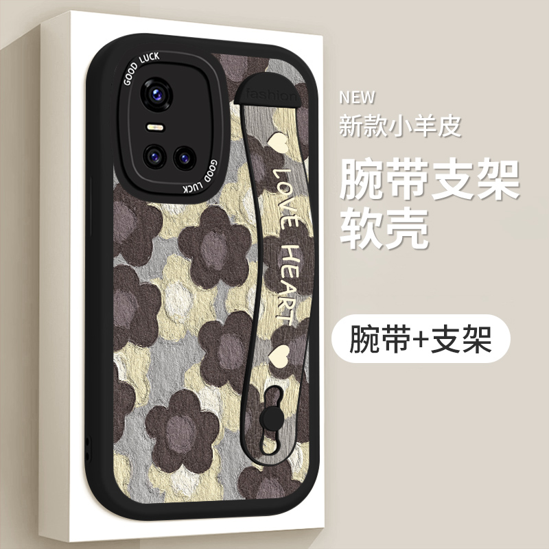 适用vivos10手机壳vivos9个性V2121A新款小羊皮vivos10pro腕带支架V2072A女vivos9e简约V2048A防摔超薄时尚男