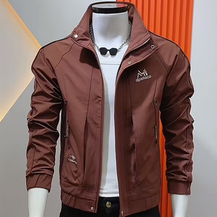 春秋季新款男士夹克外套时尚韩版修身高级感休闲帅气百搭潮流上衣