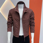夹克外套春秋新款 立领短款 时尚 男士 韩版 修身 休闲百搭帅气薄款 上衣