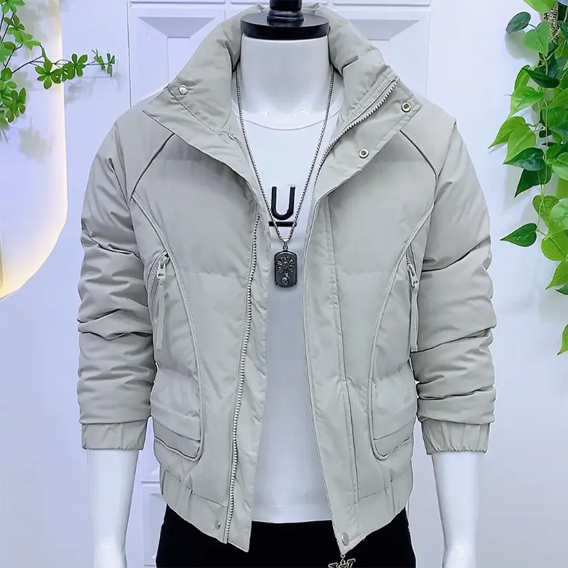 冬季新款男士棉衣外套时尚韩版修身短款加厚保暖休闲百搭潮流上衣